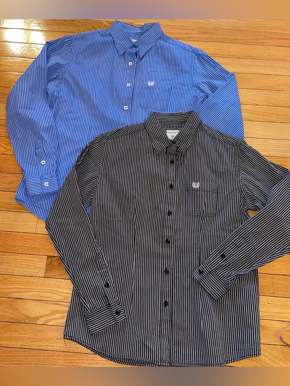 Lot 2 Vintage Panhandle Rough Stock Western Button Down Shirts Women’s Medium